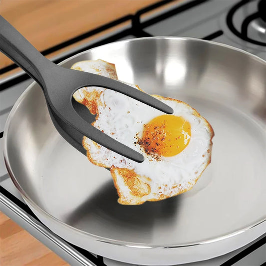 2-in-1 Egg Steak Flip Tongs - Storezy