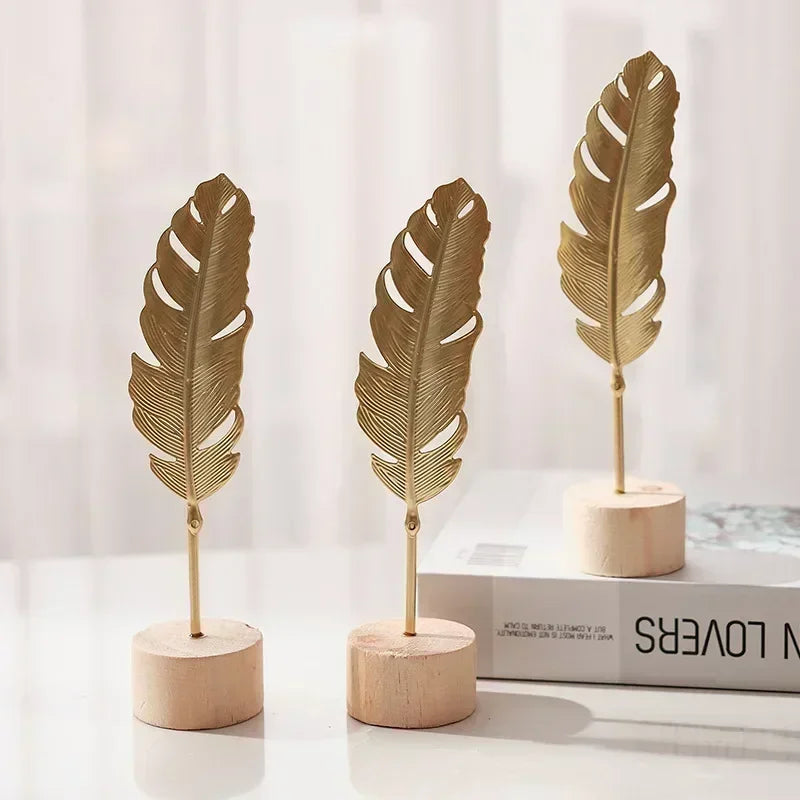 Nordic Style Iron Art Ginkgo Leaf Decoration - Storezy