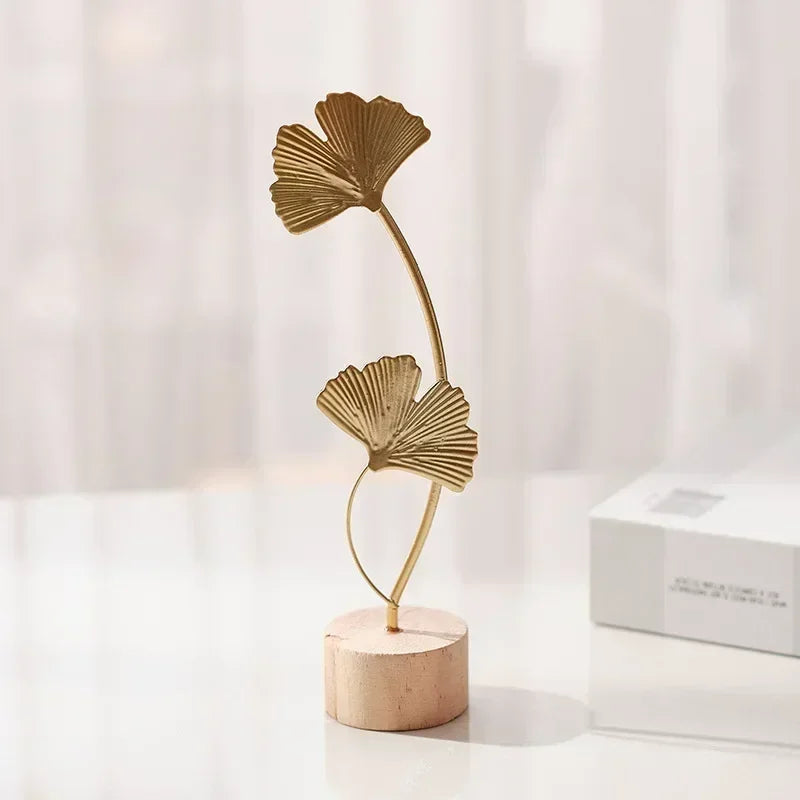 Nordic Style Iron Art Ginkgo Leaf Decoration - Storezy