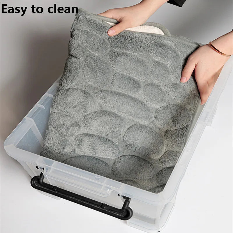 3 Piece Bathroom Soft Bath Mat Set - Storezy