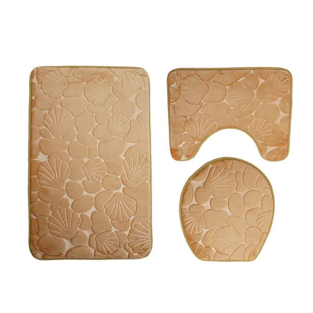 3 Piece Bathroom Soft Bath Mat Set - Storezy